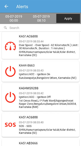 SaiInfo Tracking Screen 2