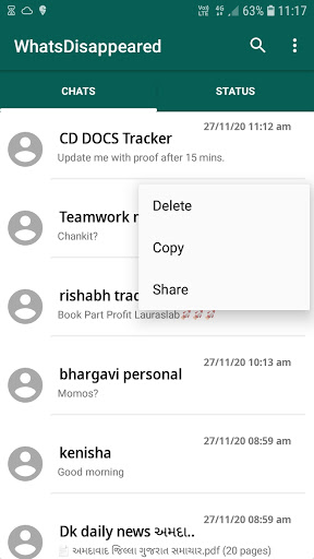 WhatsDisappeared : Save Disapp Screen 2
