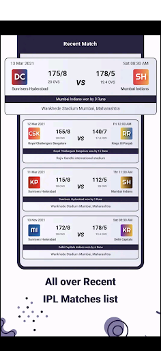 IPL 2021  Live Score Live Sch