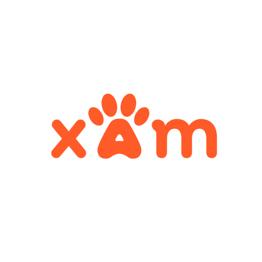 Xam la red social de tu mascot logo