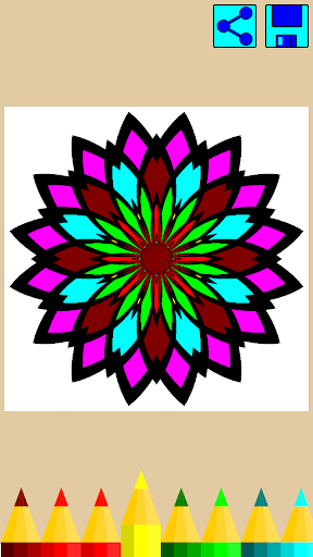 Coloring book Mandala Flowers