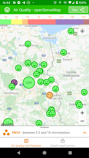 Android application Air Quality and Pollution screenshort