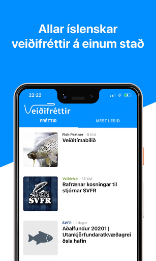 Android application Veiðifréttir screenshort