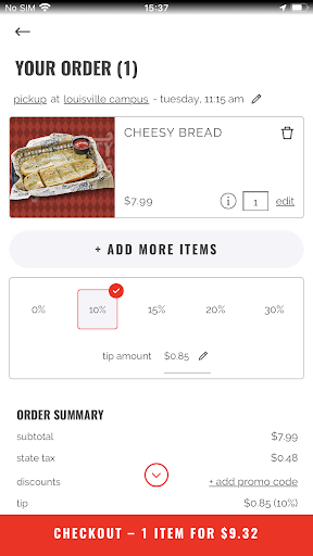 Screenshot of Derby City Pizza
