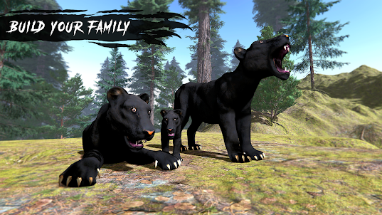 Wild Panther Animal Family Sim