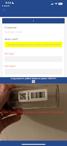 Android application LubeWear Go - Oil Analysis Lab screenshort