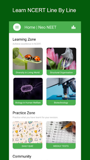 Android application NeoNEET - Line by Line NCERT screenshort