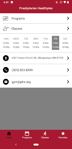 Android application Presbyterian HealthPlex screenshort
