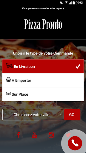 Android application Pizza Pronto Nemours screenshort