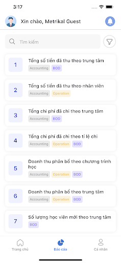 Android application Metrikal screenshort