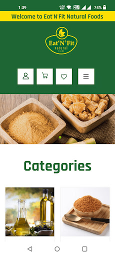 Android application Eat 'N' fit screenshort