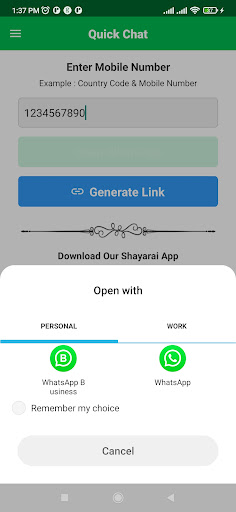 Quick Chat Screen 3