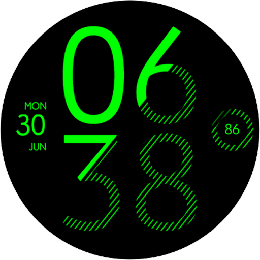 OLED Green Minimal Watch Face 20211225 Icon