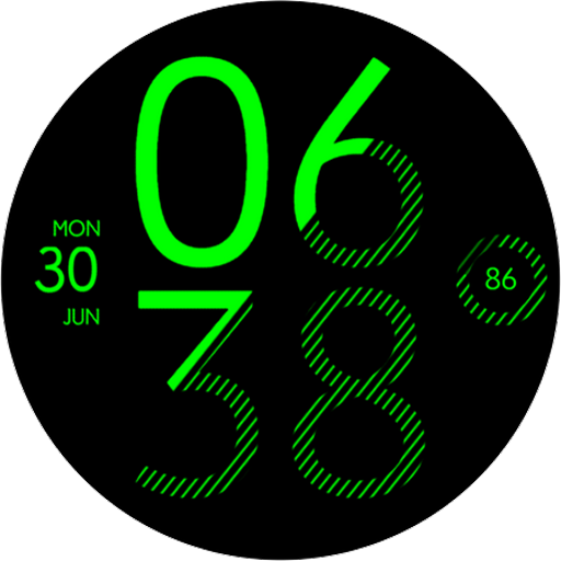 OLED Green Minimal Watch Face logo