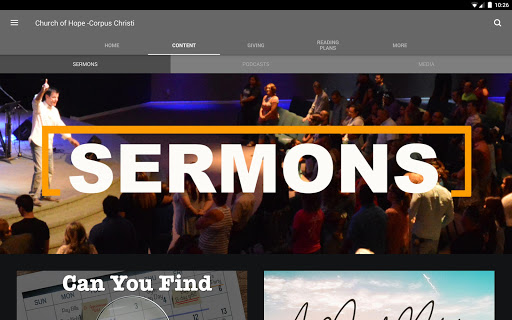 Screenshot of Church of Hope CC