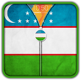 Uzbekistan Flag Zipper UnLock icon