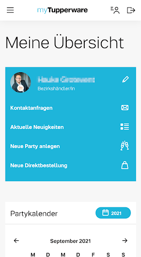 myTupperware - BusinessPortal Screen 2