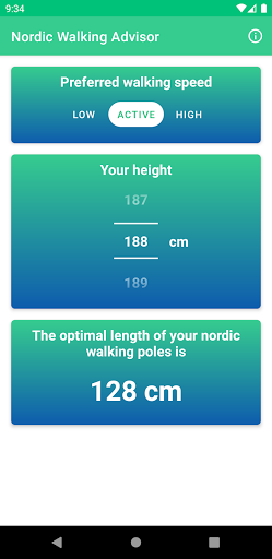 Nordic Walking Advisor Screen 2