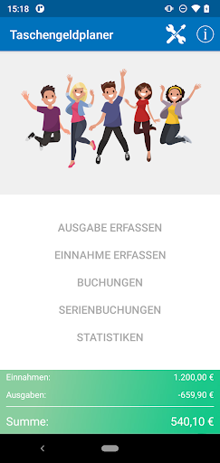 Android application VSB Taschengeldplaner screenshort