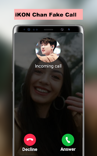 Android application iKON Chan Fake Call screenshort
