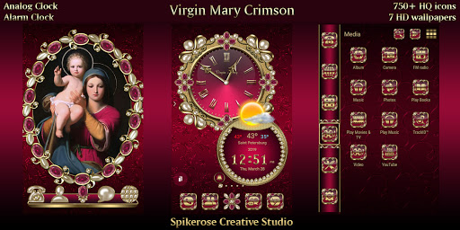 Android application Virgin Mary Crimson theme screenshort