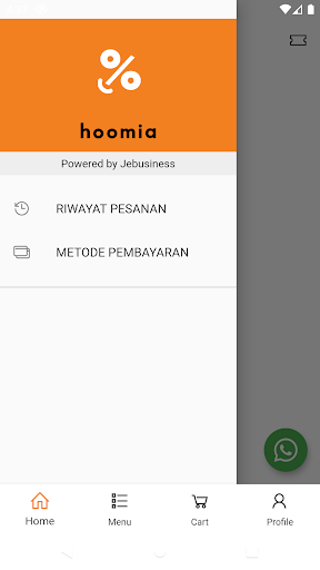 Android application hoomia screenshort