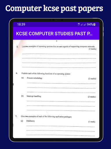 Computer studies Kcse papers. Screen 2