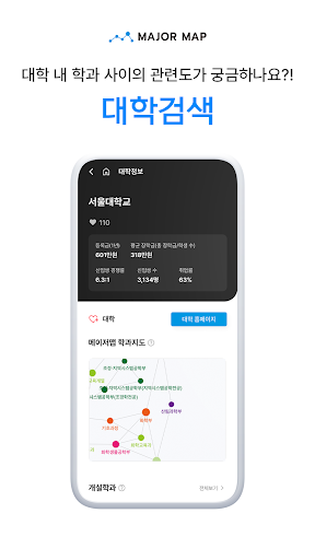 메이저맵 - 대학교, 학과, 전공 정보 제공 서비스 Screen 2