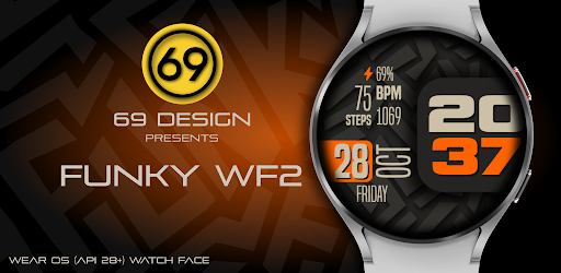 Android application [69D] Funky WF2 watch face screenshort