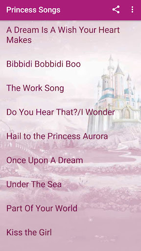 Android application Princess Songs screenshort