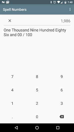 Android application Spell Numbers - check helper screenshort