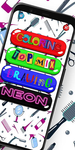 Girls Hairstyle Coloring Book