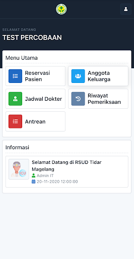 Android application EPasien - RSUD Tidar Magelang screenshort