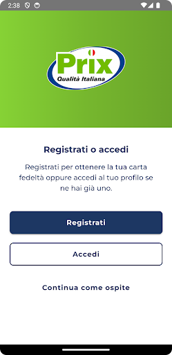 Android application Prix Qualità Italiana screenshort