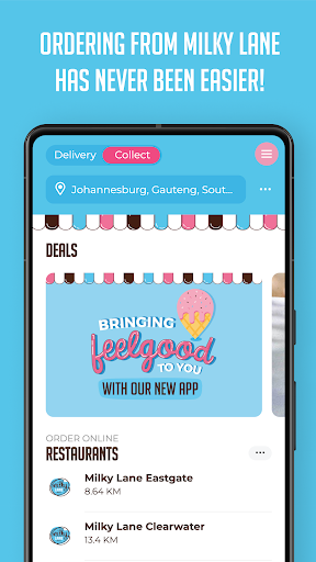 Android application Milky Lane South Africa screenshort