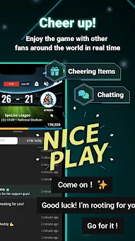 SpoLive: Live Sports&Cheering screenshot 1