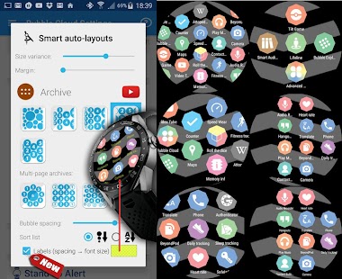Bubble Cloud Wear OS Launcher Screenshot