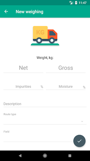 Weighings Cropwise Operations Screen 2