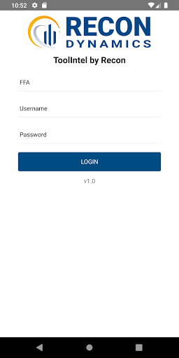 Android application ToolIntel by RECON Dynamics screenshort