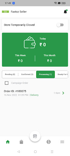 Fastoz Seller Screen 2