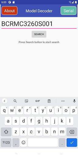 Android application HVAC Decoder screenshort