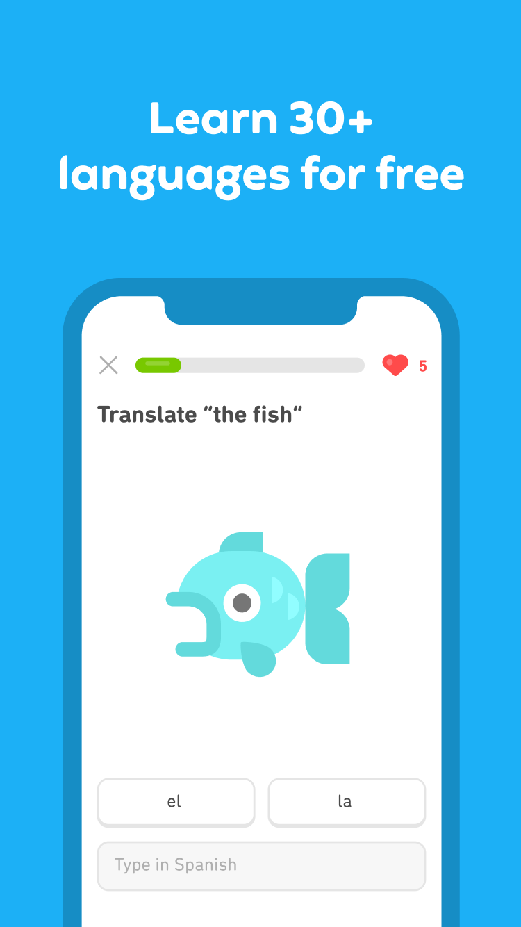 Android application Duolingo: language lessons screenshort
