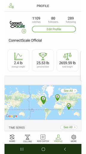 Android application ConnectScale Fishing App screenshort