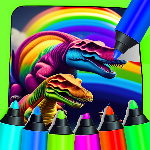 Cute dinosaur Color Game Download on Windows