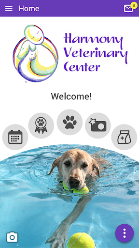 Android application Harmony Vet Center screenshort
