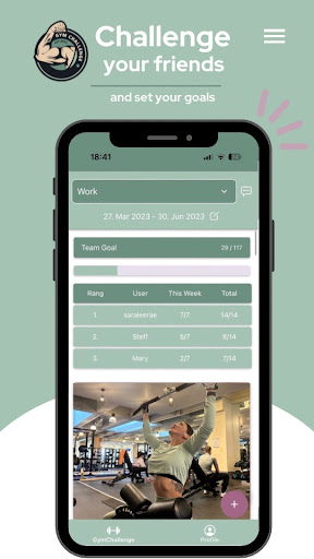 Android application GymChallenge screenshort