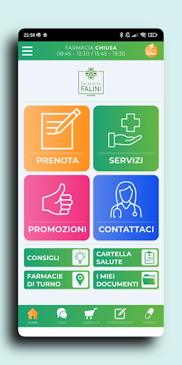 Android application Farmacia Falini screenshort