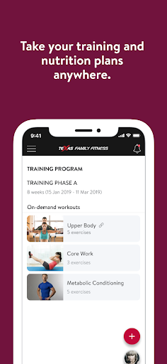 Screenshot of TX Family Fitness