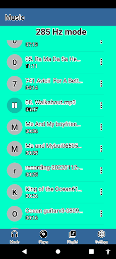 Android application 432Hz Music Player Lite screenshort