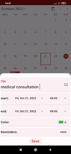 Planning Calendar Screen 2
